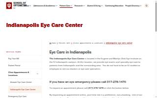 Indianapolis Eye Care Center website