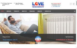 Love Heating & Air Conditioning, Inc. website