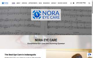 Nora Eye Care website