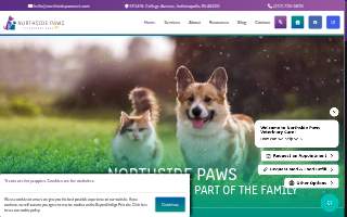 Northside Paws Veterinary Care website