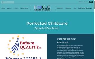 Perfected Child Care Indianapolis website
