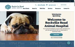 Rockville Road Animal Hospital website