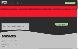 Roy's Towing website