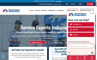 Service Experts Indianapolis website
