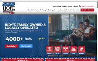Service Plus Heating, Cooling, Plumbing & Electrical website