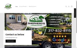 Shepherd's Landscaping website