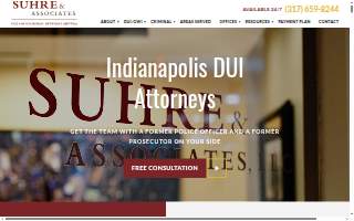 Suhre & Associates DUI and Criminal Defense Lawyers - Indianapolis Office website
