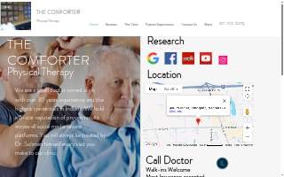 The Comforter Physical Therapy website