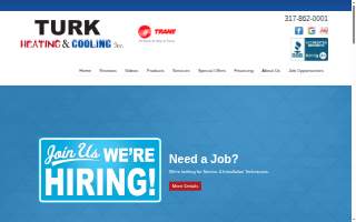 Turk Heating & Cooling Inc website