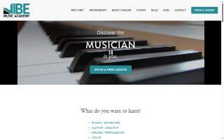 Vibe Music Academy website