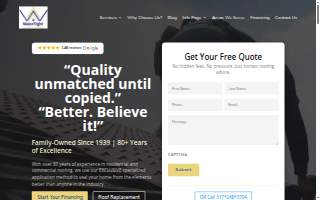 WaterTight Roofing Indy website
