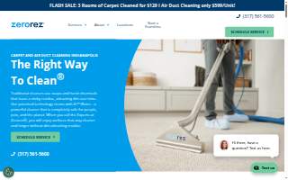 Zerorez Indianapolis website