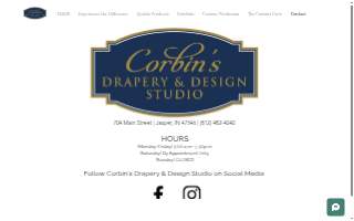 Corbin's Drapery & Design Studio website