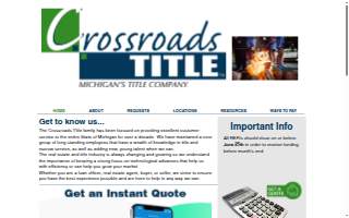 Crossroads Title & Escrow website