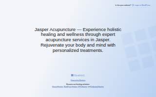 Jasper Acupuncture website