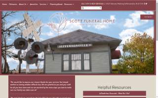 Scott Funeral Home of Jeffersonville website
