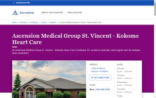 Ascension Medical Group St. Vincent - Kokomo Heart Care website