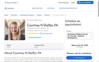 Courtney N. Shaffer, PA website