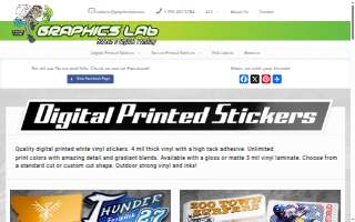 Graphics Lab UV Printing website