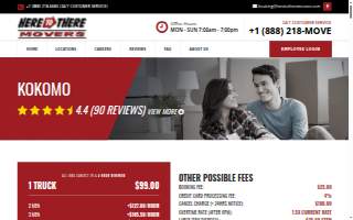 Here To There Movers website
