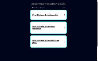 ProKitchen Solutions website
