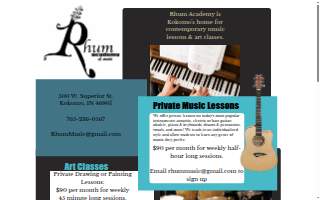 Rhum Academy of Music website