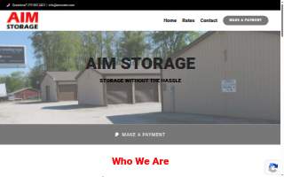 AIM Storage website