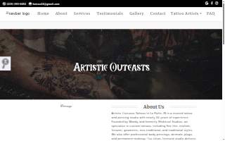 Artistic Outcasts Tattooing website