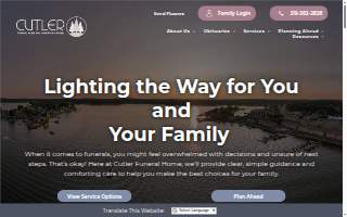 Cutler Funeral Home and Cremation Center website