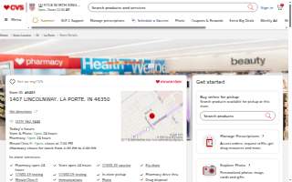 CVS Pharmacy of La Porte website