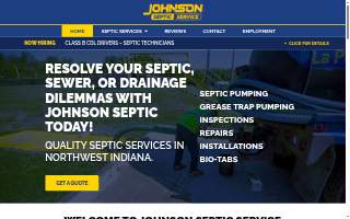 Johnson Septic Service website