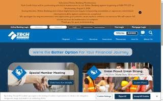 Tech Credit Union - La Porte website