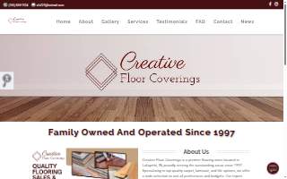 Creative Floor Coverings of Lafayette website