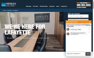 Hensley Legal Group, PC website