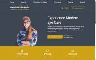 Lafayette Vision Care website