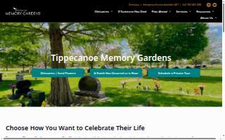 Tippecanoe Memory Gardens of Lafayette website