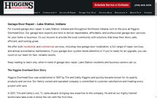 Higgins Overhead Door website