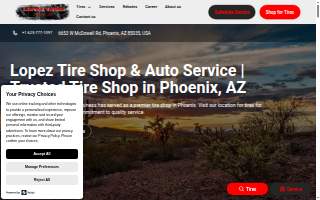 Lopez Tire Shop website