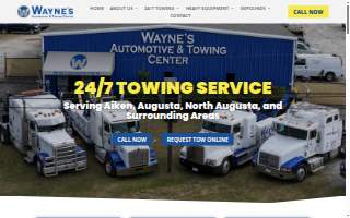 Wayne's Towing website