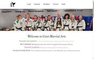 Geist Martial Arts website