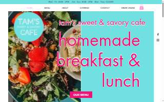 Tam's Sweet & Savory Café website