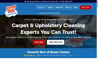 Heavens Best Carpet & Upholstery of Boone County website