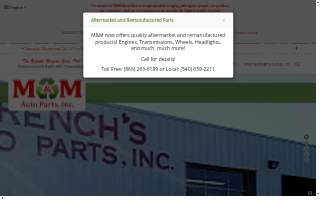 M & M Muffler & Automotive Services website