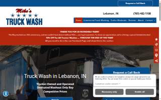 Mike's Five Star Truck Wash website