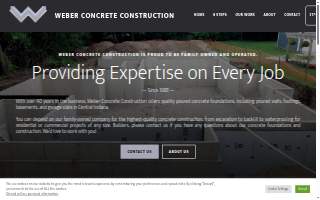 Weber Concrete Construction website