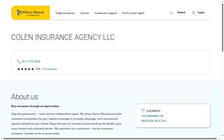 Colen Insurance Agency website
