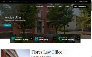 Flores Law Office website