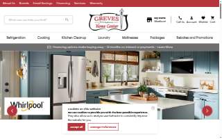 Greves TV & Appliances Home Center website