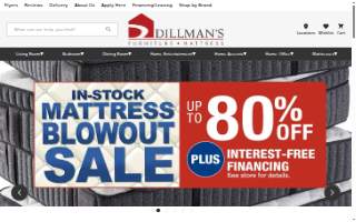 Dillman's Furniture & Mattress website