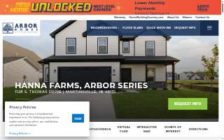Hanna Farms by Arbor Homes website